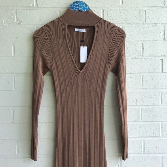 ARC Dorit Hazel Ribbed Knit Bodycon Maxi Dress - Picture 2 of 8